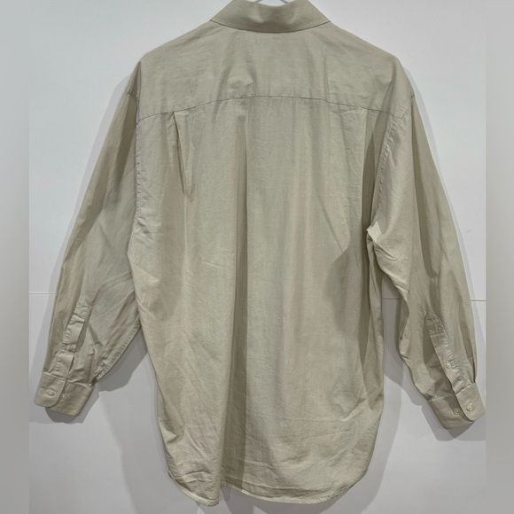 Nautica Men Dress Shirt Button Down 100% Cotton Tan Size Neck 15.5 - Picture 2 of 7